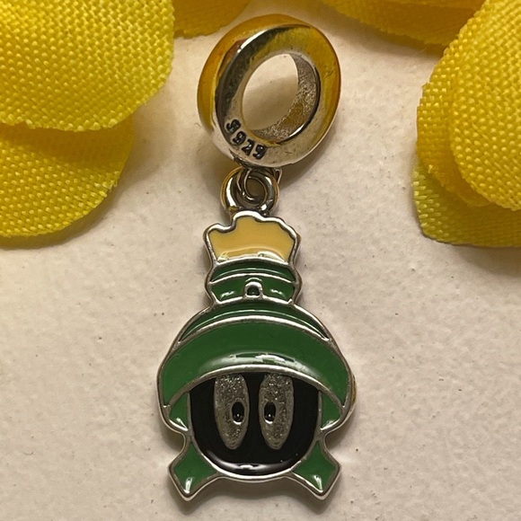 Charm for Pandora Bracelet Looney Tunes Marvin the Martian Sterling Silver - Picture 3 of 6